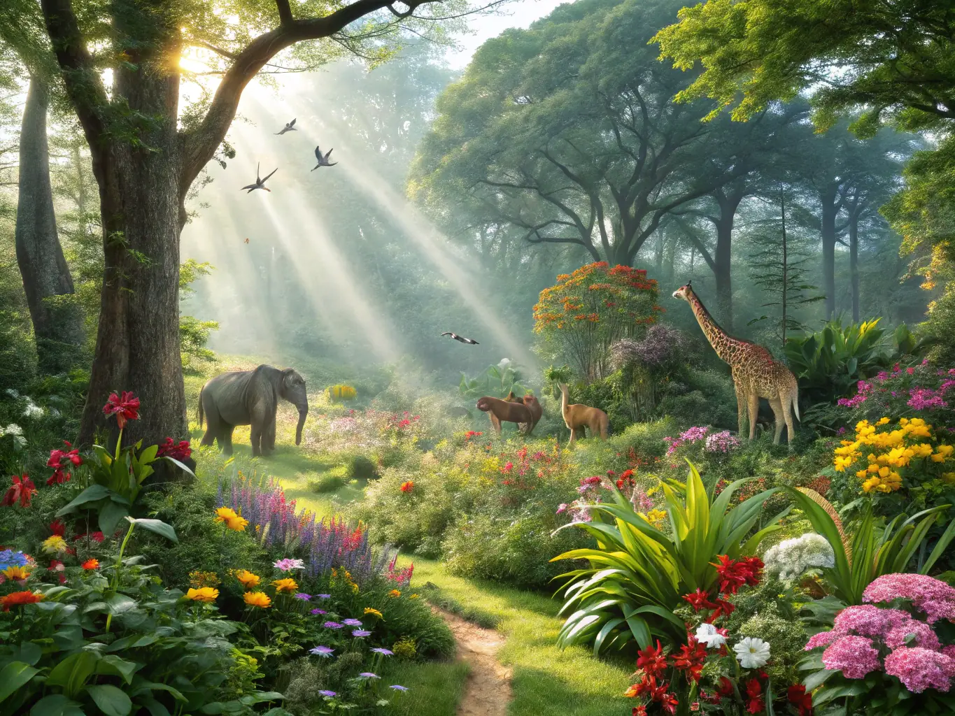 A scenic view of a wildlife conservation area managed by ASSOCIATION COMMUNALE DE CHASSE AGREEE DE BREZONS, showcasing diverse flora and fauna.